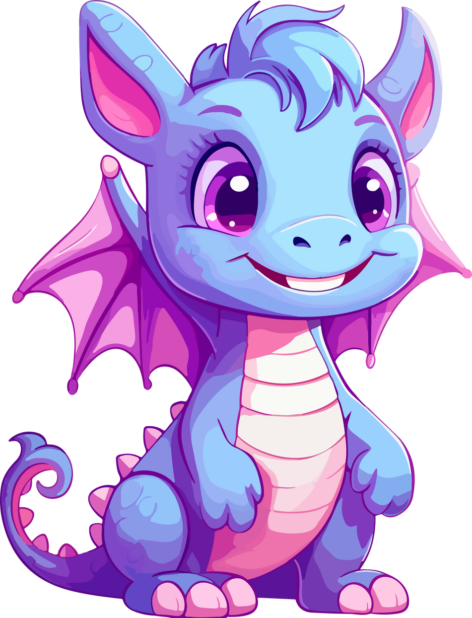 Cute Dragon cartoon style